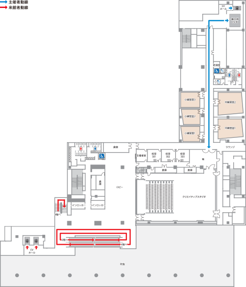 中小練習室の平面図のイメージ